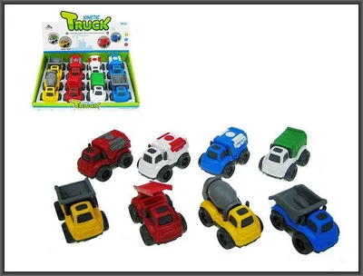 Zdjęcie produktu dla auto z napędem 11cm  CIĘŻARÓWKA MIX 8szt