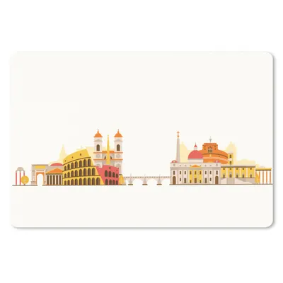 Produktbild von MuchoWow® Mauspad Mousepad Rom - Skyline - Italien 27x18 cm - Mousepads - Maus Mat - Pad - Mausunterlage - Büroartikel - Desk Matten