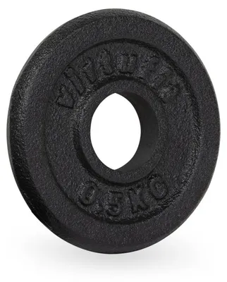 Produktbild von VirtuFit Hantelscheibe aus Gusseisen 0,5 kg 30 mm Schwarz