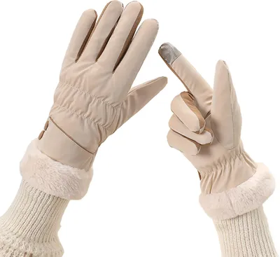 Produktbild von Paar Damen-Fahrradhandschuhe, wasserdicht, winddicht, mit Touchscreen-Funktion, fleecegefüttert, warm, dick, mit vollen Fingern, für den Winter, Outdoor, kaltes Wetter