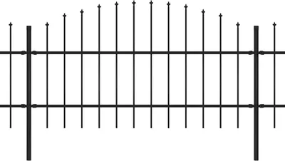 Obrázek produktu pro vidaXL Zahradní plot s hrotem z oceli 537 x 100 cm černý
