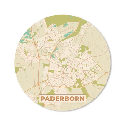 Produktbild von MuchoWow® Mauspad Mousepad Padersborn - Karte - Vintage - Stadtplan 40x40 cm - Mousepads - Maus Mat - Pad - Mausunterlage - Schreibtisch Accessoires