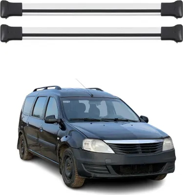 Image de Barres de toit transversales pour Dacia Logan 2006-2013 Aluminium Gris