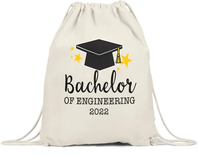 Produktbild von Bachelor of Engineering 2022 Turnbeutel Gymsack Abschluss Geschenk Studium Absolvent Bachelorabschluss Uni