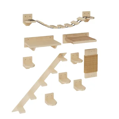 Immagine prodotto di Parete di arrampicata Sdraietta per gatti Sdraietta per gatti Letto per gatti Scaffale per gatti a parete XXL 9965