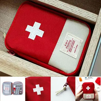 Produktbild von Haltbar Zuhause Reise Tragbar Camping Bag Notfall Überleben Erste Hilfe Set