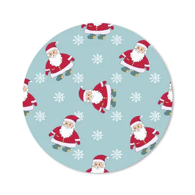 Produktbild von MuchoWow® Mauspad Mousepad Weihnachtsmann - Schneeflocke - Schnittmuster - Weihnachten 20x20 cm - Mousepads - Maus Mat - Pad - Mausunterlage - Schreibtischmatte