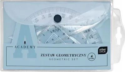 Zdjęcie produktu dla Zestaw geometryczny 4 el. Academy Interdruk w etui