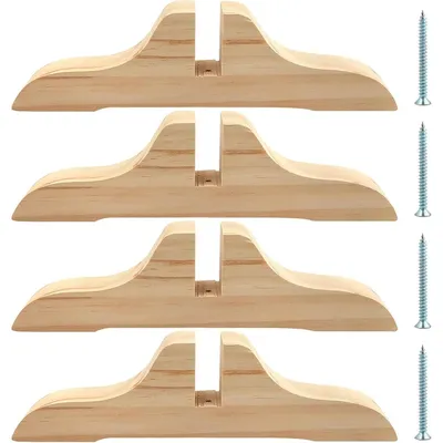 Produktbild von Paravent Standfüße 4 Stück, Raumteilerständer aus Holz, faltbarer Sichtschutzhalter mit Schrauben, ideal für Hotel & Zuhause