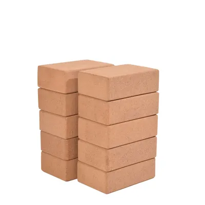 Produktbild von Oliver Yogablock 10er Set Kork Lotau Serie inkl. Yogagurt 22.8x15.2x7.6 cm