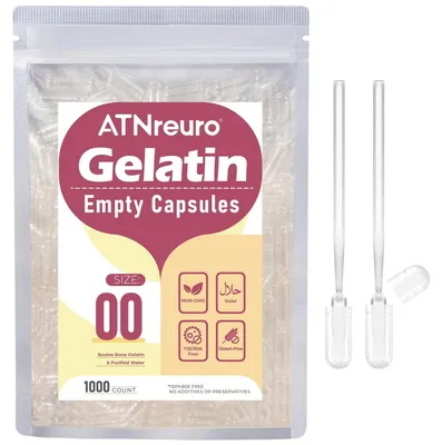 Obrázok produktu pre Gélatinové kapsuly, veľkosť 00, 1000 kusov