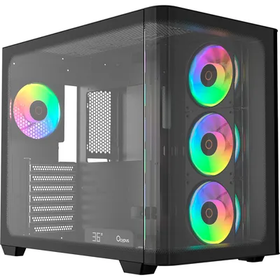 Imagen del producto de Ocypus Iota C70 Curve ARGB, torre de tamaño medio, PC, , compatible con placas base ATX, ITX y Micro ATX, fabricado con ABS (acrilonitrilo butadieno estireno), SPCC, con panel de vidrio templado, ideal para gaming