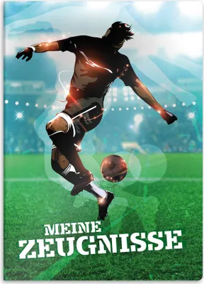 Produktbild von itenga Zeugnismappe A4 Kunststoff Sichtbuch Motiv Fussball