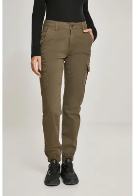 Obrázek produktu pro Dámské kalhoty Urban Classics Ladies High Waist Cargo Pants olive - 26