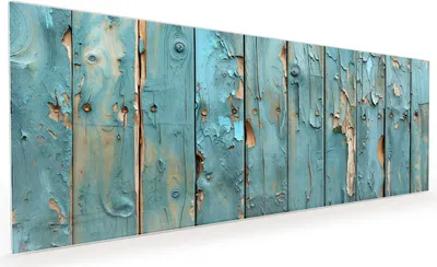 Produktbild von Küchenrückwand Spritzschutz Glas mit Motiv Abblätternde Holzplanken 40 x 40 cm
