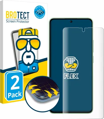 Produktbild von 2x BROTECT Fullscreen Schutzfolie für Xiaomi Redmi Note 13 4G Displayschutz Folie Fullcover Klar Transparent