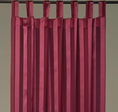 Obrázok produktu pre Záves s pútkami (pruhy, polopriehľadný), rozmer: 140x245cm, farba: červená
