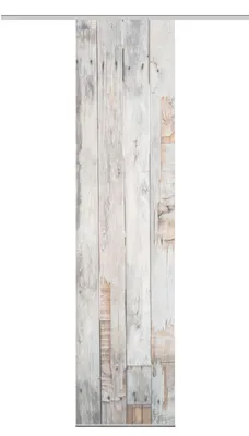 Produktbild von VISION S LIZZA Schiebegardine, halbtransparente Bambus-Optik, 260x60 cm, grau, Holzmotiv