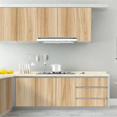 Produktbild von Unyqoos Gelber selbstklebender Holz-Möbelfolie für vielseitige® Inneneinrichtung, 40 x 500 cm