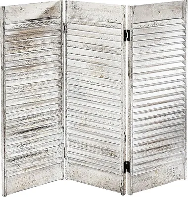 Imagen del producto de Silecomplaza, panel divisor con listones, color blanco, 90x81 cm