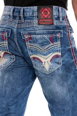 Immagine prodotto di CD651: Jeans da uomo comode, con un taglio casual e un effetto "destroyed"
