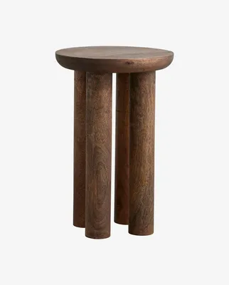 Produktbild von Couchtisch Helin aus Mangoholz Ø32cm - Dunkelbraun