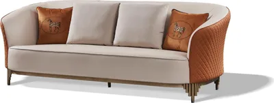 Produktbild von Dreisitzer Ledersofa Wohnzimmer Designer Couchen Polster Sofa Sofas 3 Sitzer