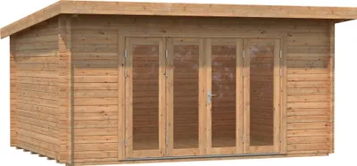 Produktbild von Palmako Gartenhaus Lea 14,2 m² - 44 mm Hellbraun tauchimprägniert