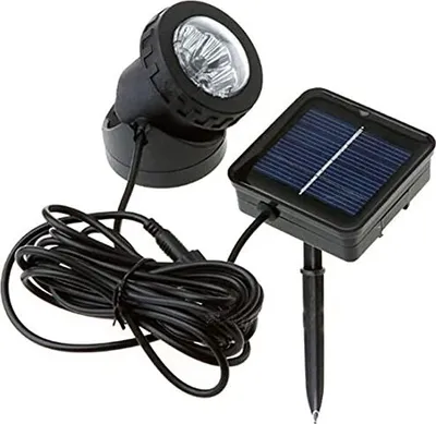 Produktbild von EONANT Solar Teichlicht, 6LED wasserdicht Spotlight Outdoor Unterwasser Landschaftsbeleuchtung für Garten Rasen Pool Aquarium (Weiß-1)