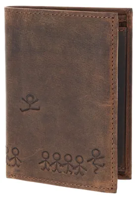 Produktbild von oxmox Leder Geldbörse Leather RFID Protect Kombibörse Jumping Jack 2.0 Embossed Vintage Dark Brown dunkelbraun