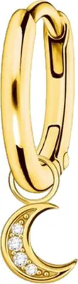 Produktbild von Thomas Sabo Creole Uni Einzel Creole mit Mond Anhänger gelbgoldfarben weiß CR708-414-14