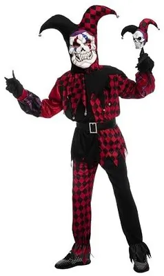 Zdjęcie produktu dla Kostium błazna na halloween dla dzieci straszny klaun z maską