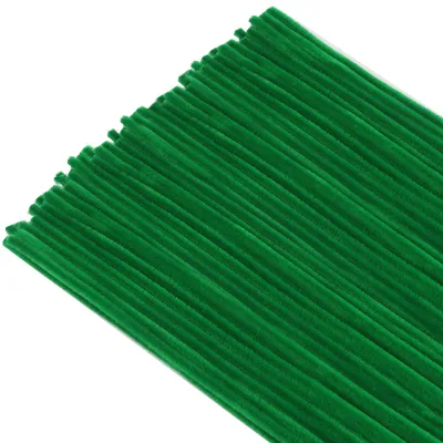 300 Pfeifenreiniger grün 30 cm Chenilledraht Basteldraht