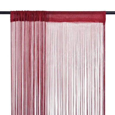 Image de Rideaux à fils 2 pcs. 100 x 250 cm rouge bourgogne