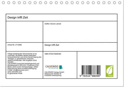 Produktbild von Design trifft Zeit (Tischkalender 2026 DIN A5 quer), CALVENDO Monatskalender
