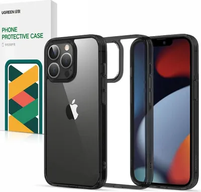Produktbild von Ugreen Protective Fusion Case Hard Case Mit Gelrahmen Für Iphone 13 Pro Max Schwarz (90203)