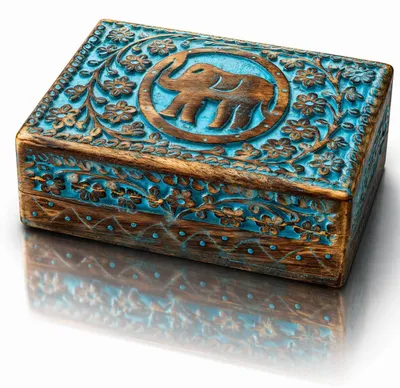 Productafbeelding van Handgemaakte Houten Sieradenbox met Opbergruimte