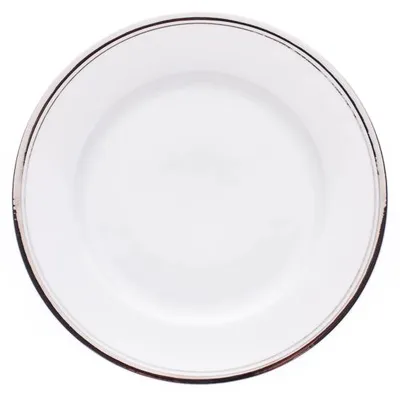 Produktbild von Sabina, flacher Teller, Platinstreifen, Leander, 25 cm