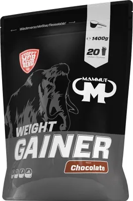 Produktbild von Mammut Nutrition - Weight Gainer Crash 5000 - 1400 g Zipp-Beutel, 1 x 1400 g Beutel, Geschmack: Schoko