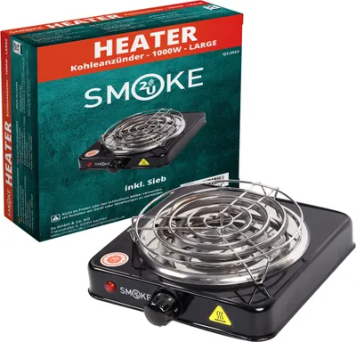 Produktbild von Smoke2u Hotplate Kohleanzünder für Shisha Kohle Schwarz 1000W Leistung