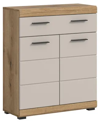 Produktbild von Standschrank breit Scout | mit Schubkasten | Kaschmir / Evoak Oak