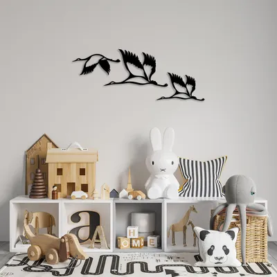 Productafbeelding van Wallity, Storks - SKL2353, zwart, overige woonaccessoires, 29 x 12 cm, 100% metaal (dikte: 1 mm)