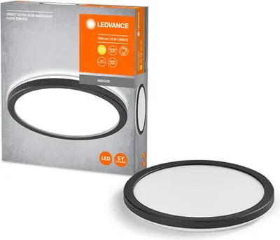 Obrázok produktu pre LEDVANCE ORBIS Ultra Slim stropné svietidlo 235 mm, čierne, 15 W, 1640 lm, homogénne, teplé biele svetlo (3000 K) + podsvietenie, trojstupňová stmievateľnosť pomocou nástenného spínača, ultraploché, trieda ochrany IP20