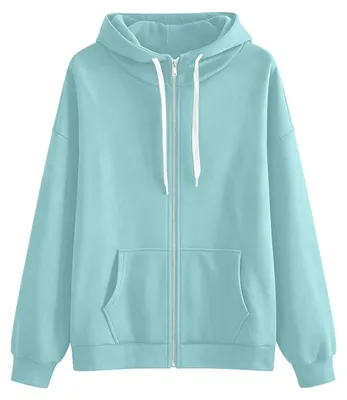 Produktbild von Elzusha - Damen Sweatjacke mit Kapuze in Hellblau