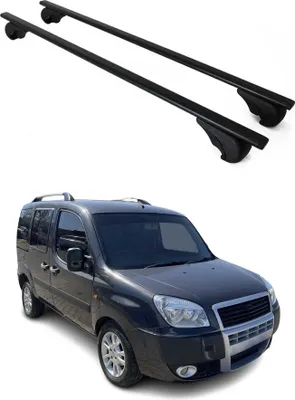 Produktbild von Dachträger Grundtäger für Fiat Doblo 2000-2010 75kg Metall Schwarz 2 tlg