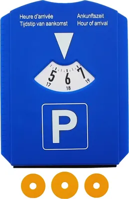 Produktbild von Parkscheibe, mit 3 Einkaufwagenchips