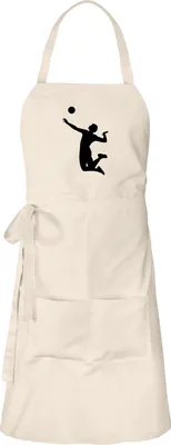 Produktbild von Huuraa Schürze Volleyball Silhouette Natur mit Taschen Baumwolle Kochschürze Geschenkidee