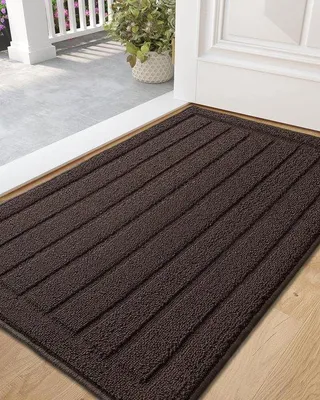 Obrázok produktu pre Unyqoos® – priľnavá a prateľná rohožka do interiéru a na vchodové dvere v hnedej farbe, 50 x 90 cm.