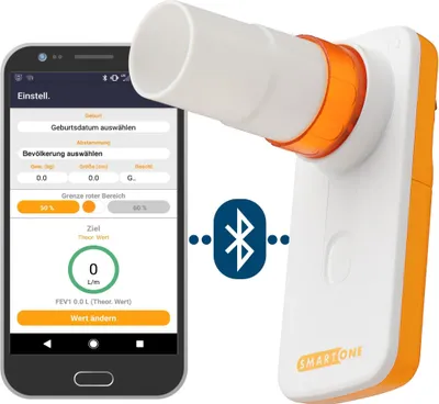 Produktbild von MIR SMART ONE Taschenspirometer Lungenvolumentester mit Bluetooth