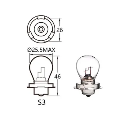 Immagine prodotto di Lampada per ciclomotore 6V 15W P26s